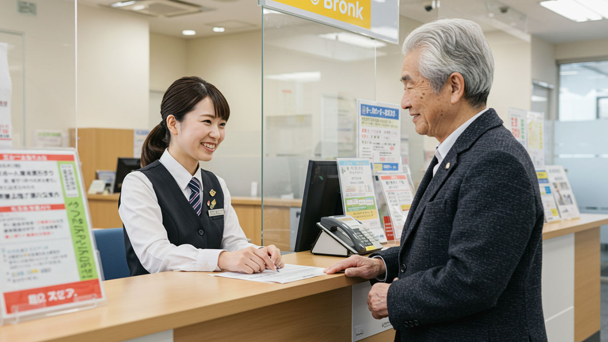 信用組合の窓口のイメージ